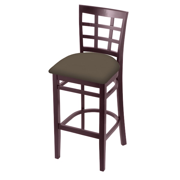 25" Counter Stool, Dark Cherry Finish, Canter Earth Seat